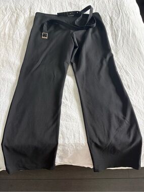 Dirk Bikkembergs Black Wool Trousers with Waist Tie